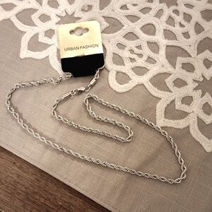 Urban Fashion, NWT, Men's White Gold Rope Chain